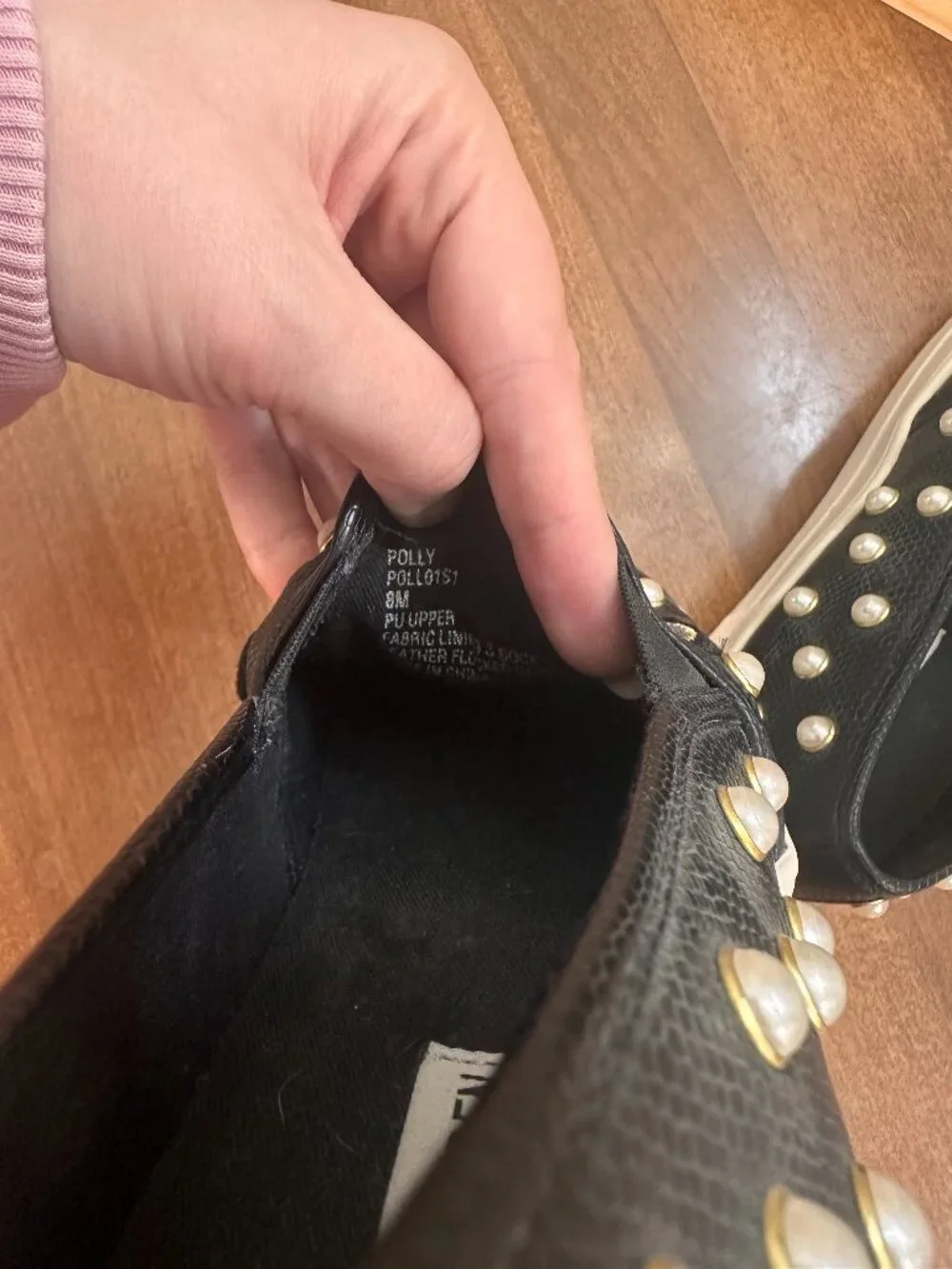 Steve Madden Bee Pearl Embellished Slip-On Sneakers Black